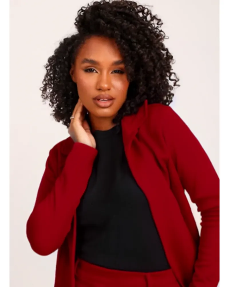 Blazer de luxo Lady Griffe Marsala